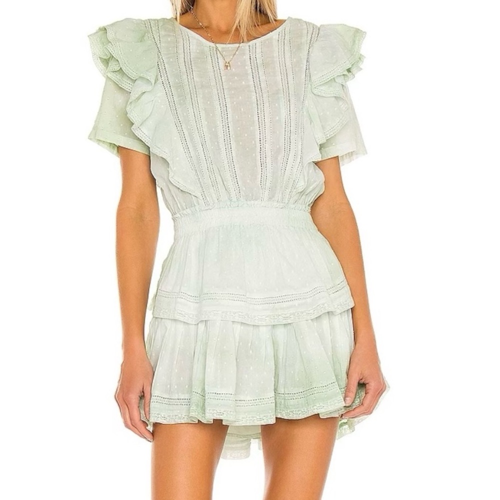 LoveShackFancy Natasha mini dress, size medium.